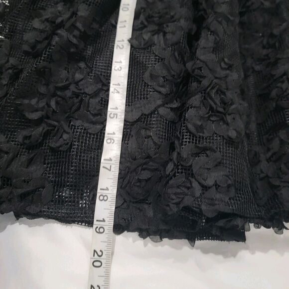 Womens Floral Mesh Skirt Size 2 Petite Whimsigoth Goth Dark Romance - Picture 6 of 7